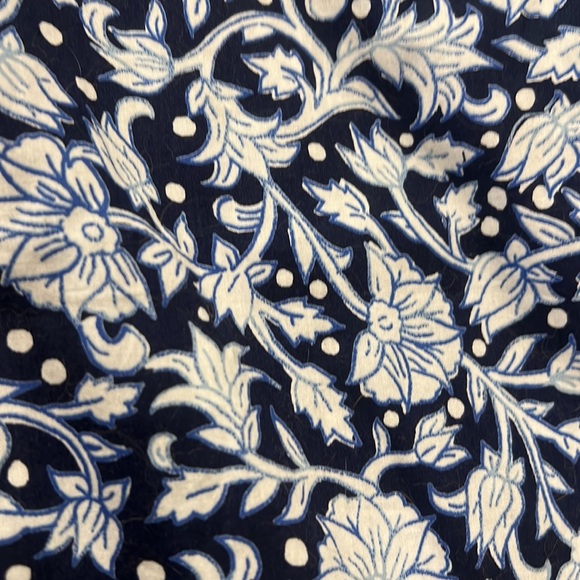 Blue and white print airy pants - Picture 2 of 9